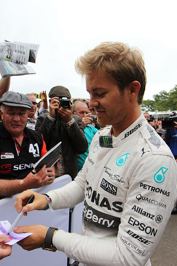 Mercedes-Benz racer of today, Nico Rosberg.  But where is Lewis Hamilton ?