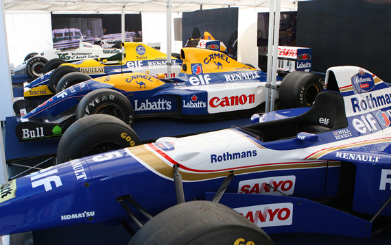 The Williams F1 line up was put on by Williams and is part of their Heritage collection.