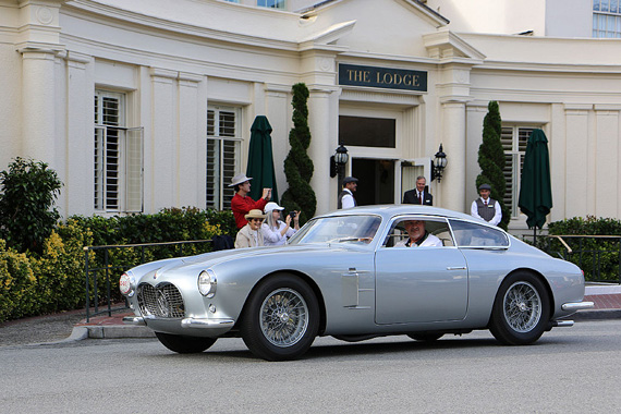 One of the 21 Maserati A6G 2000 coupé with Zagato body.  These cars were lightweight cars designed for racing in Italy often driven by wealthy gentlemen drivers.
