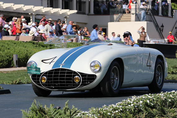 Cunningham cars were among the makes highlighted during the Concours.  The C-5R Roadster, nicknamed “The Smilling Shark”, was part of the 1953 effort of Briggs Cunningham to score the first All-American win at Le Mans.  Driven by Fitch and Walters, the car finished 3rd overall.