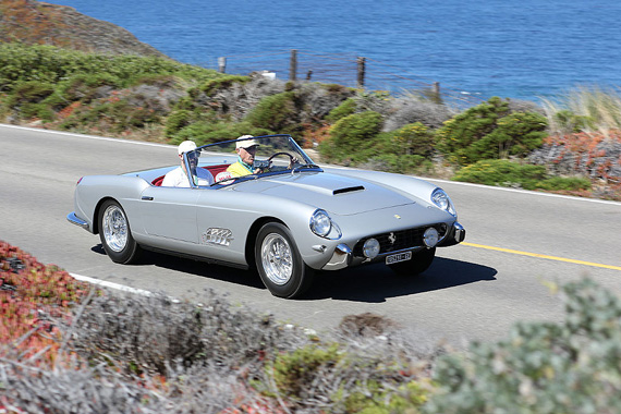 Perfect place to drive a Ferrari 250 GT Pinin Farina Cabriolet Series I.  The 2nd owner of this car was Ferrari importer Luigi Chinetti whose son, Luigi “Coco” Chinetti Jr, used it on his honeymoon.
