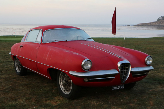 Once part of the collection of Italian collector Mario Righini for a long time, this well preserved one-off Alfa Romeo 1900 CSS Boano Coupé was shown at the 1955 Turin Motor Show.  It is similar to the Alfa Romeo 6C 3000 CM of Argentinian president Juan Peron, also bodied by Boano and of which the body has been lost.