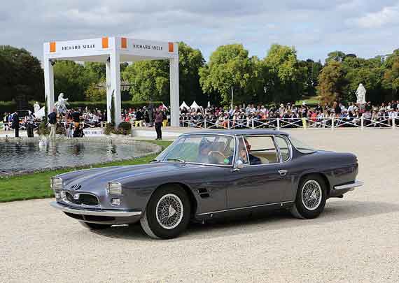 This 1962 Maserati 5000 GT by Frua is the second of three examples with this body type.  The Prince Aga Khan was so enthusiast after seeing the first one at the Paris Salon in 1962 that he ordered this example.