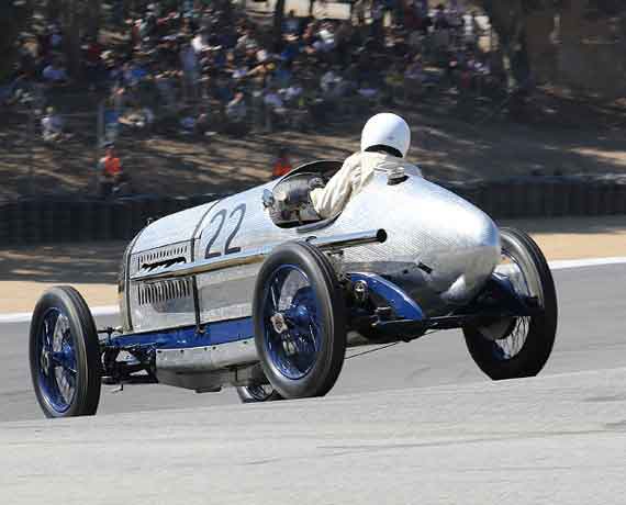 The 1922 Delage La Torpille of George Wingard, from Oregon, a collector specialized in early Grand Prix cars.