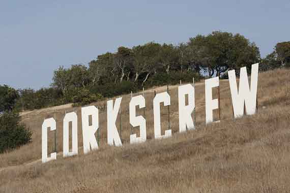 The spectacular Corskrew corner is what makes Laguna Seca Raceway known worldwide, just as Eau Rouge for Spa-Francorchamps or the Karussell for the Nürburgring.  This year, this big logo has been installed on the hill near the famous turn 8 where the cars come down from a height of nearly six stories