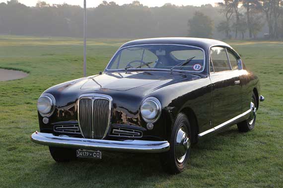 This 1950 Lancia Aurelia B50 by Vignale was owned by Italian racing driver Giovanni Bracco, who won the Mille Miglia in 1952 with Ferrari.  It is not known how many of these cars were bodied by Vignale. This car remains unrestored.