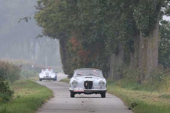 A Lancia Aurelia B24S Convertible in the Flanders countryside.