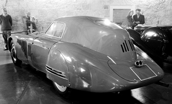 Graham Gauld took this photo of the Alfa Romeo 2900 Le Mans Coupe of 1938 as it looked in the 1970s at the Doune Motor Museum in Scotland.  It was purchased by Mike Sparken and then traded to Alfa for a 158. 